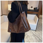 Frauen Einkaufstasche Mode Unterarm Tasche Große Kapazität Weiche Pu Leder Schulter Tasche Retro Umhängetasche Casual Tragbare BucketBags