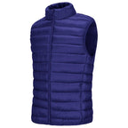 Herbst Herren Casual Weste Leichte ärmellose Jacke Vollreißverschluss Oberbekleidung Weste Outdoor Daunenweste mit Taschen