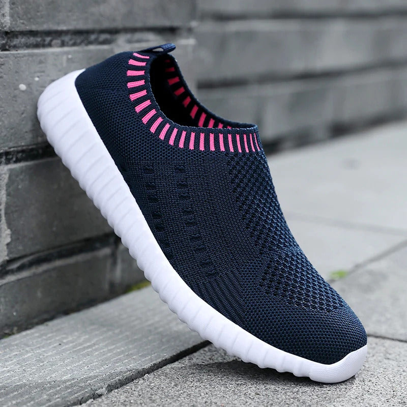 Ultraleichte, übergroße Laufschuhe für Damen, modische, atmungsaktive Sport-Sneaker mit Fliegengewebe