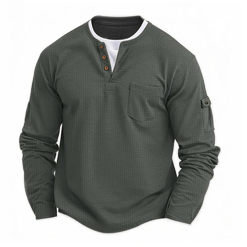 Neues langärmliges einfarbiges Hemd für Herren im Frühling und Herbst, bequemes Button-Down-modisches schmales Hemd mit Stehkragen S-2XL