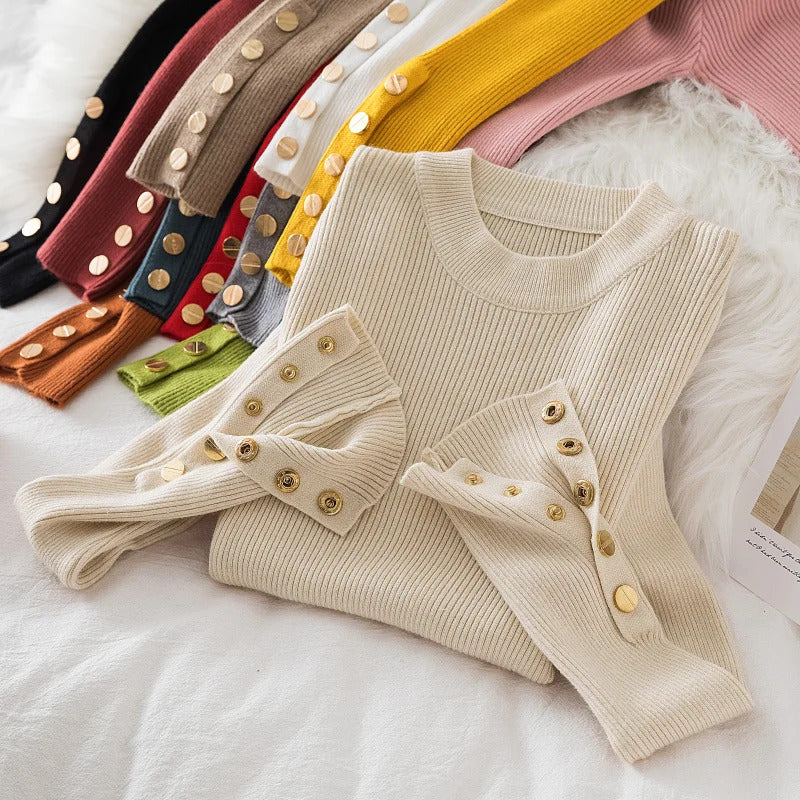 2025 frauen dicken pullover pullover khaki lässig herbst winter taste oansatz chic pullover weibliche dünne stricken top weiche jumper tops