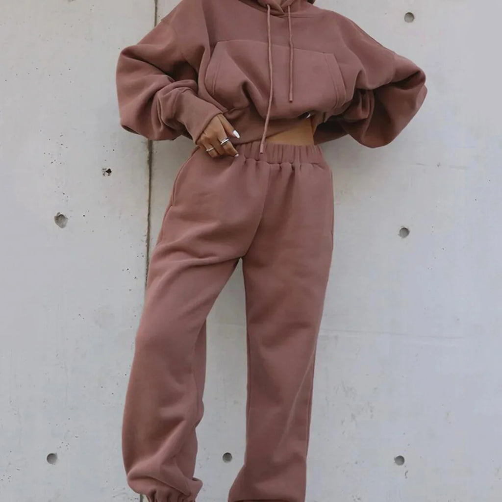 Herbst Winter frauen Langarm Hoodie Jacke Lässige Sportswear-Set Atmungsaktivem Streetwear Stil Modische