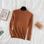 2025 frauen dicken pullover pullover khaki lässig herbst winter taste oansatz chic pullover weibliche dünne stricken top weiche jumper tops