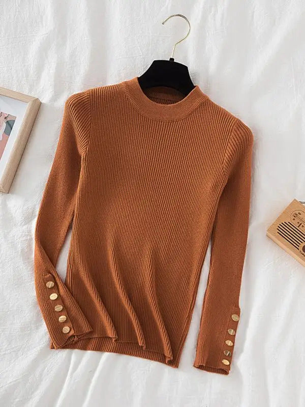 2025 frauen dicken pullover pullover khaki lässig herbst winter taste oansatz chic pullover weibliche dünne stricken top weiche jumper tops
