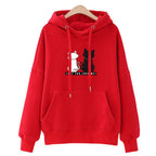 2025 Herbst Hoodie Damen Casual Kapuzenpullover Kreativer Hoodie Passende Streetwear Niedliches Katzenmuster Monogramm Hoodie