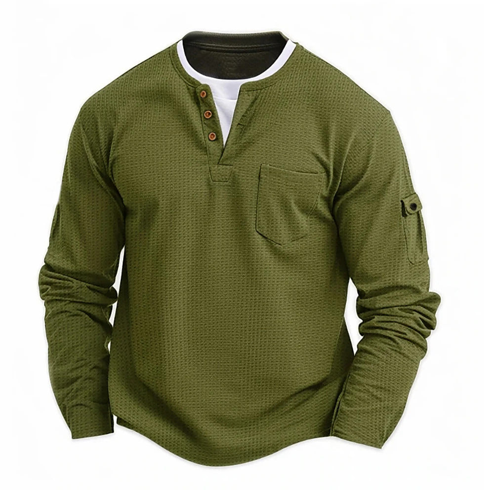 Neues langärmliges einfarbiges Hemd für Herren im Frühling und Herbst, bequemes Button-Down-modisches schmales Hemd mit Stehkragen S-2XL