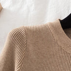 2025 frauen dicken pullover pullover khaki lässig herbst winter taste oansatz chic pullover weibliche dünne stricken top weiche jumper tops