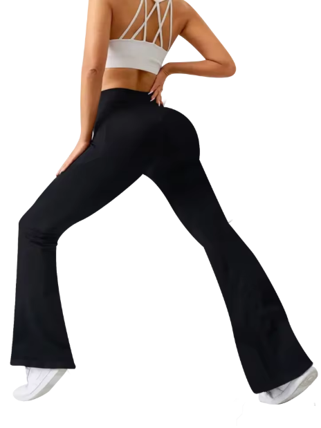 Sexy Slim-Fit-Schlaghose mit überkreuzten Leggings für Damen, nahtloses Fitnessstudio, Laufen, Radfahren, Stricken, Yoga, Stretch, Hüft-Li