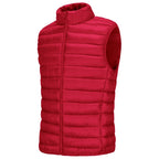 Herbst Herren Casual Weste Leichte ärmellose Jacke Vollreißverschluss Oberbekleidung Weste Outdoor Daunenweste mit Taschen
