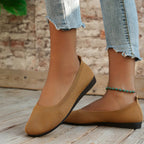 Frühling frauen Flache Schuhe neue Stricken Socke Turnschuhe Atmungsaktive Slip auf Weibliche Rpound Toe Loafers 36-43 Plus größe Licht Schuhe