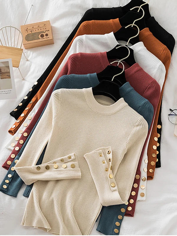 2025 frauen dicken pullover pullover khaki lässig herbst winter taste oansatz chic pullover weibliche dünne stricken top weiche jumper tops