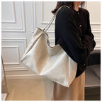 Frauen Einkaufstasche Mode Unterarm Tasche Große Kapazität Weiche Pu Leder Schulter Tasche Retro Umhängetasche Casual Tragbare BucketBags