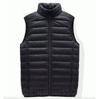 Herbst Herren Casual Weste Leichte ärmellose Jacke Vollreißverschluss Oberbekleidung Weste Outdoor Daunenweste mit Taschen