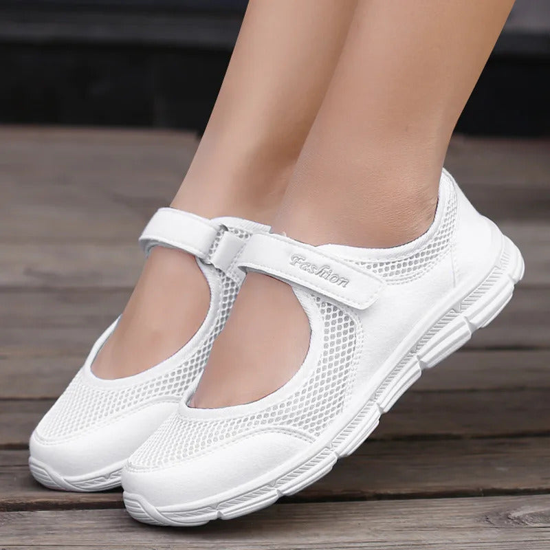 Frauen Schuhe Atmungsaktive Vulkanisierte Schuhe Weiß ZapaWomen Turnschuhe Mode Atmungsaktives Mesh Casual Wanderschuhe Frauen Arbeits Schuhe