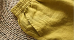 Frauen Sommer Casual Lose Harem Elastische Taille Baumwolle Leinen Hosen Neunte Hosen