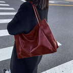 Frauen Einkaufstasche Mode Unterarm Tasche Große Kapazität Weiche Pu Leder Schulter Tasche Retro Umhängetasche Casual Tragbare BucketBags