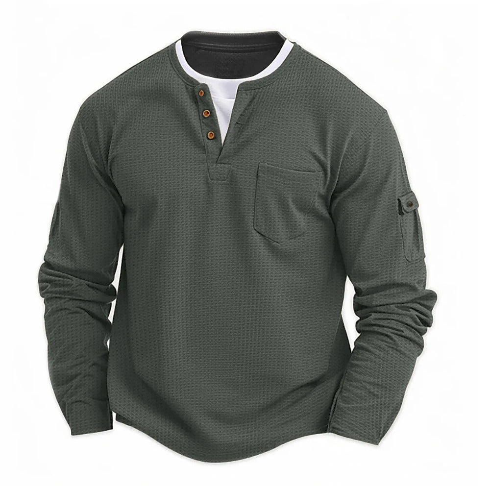Neues langärmliges einfarbiges Hemd für Herren im Frühling und Herbst, bequemes Button-Down-modisches schmales Hemd mit Stehkragen S-2XL
