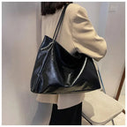 Frauen Einkaufstasche Mode Unterarm Tasche Große Kapazität Weiche Pu Leder Schulter Tasche Retro Umhängetasche Casual Tragbare BucketBags