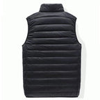 Herbst Herren Casual Weste Leichte ärmellose Jacke Vollreißverschluss Oberbekleidung Weste Outdoor Daunenweste mit Taschen