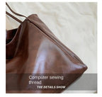 Frauen Einkaufstasche Mode Unterarm Tasche Große Kapazität Weiche Pu Leder Schulter Tasche Retro Umhängetasche Casual Tragbare BucketBags