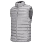 Herbst Herren Casual Weste Leichte ärmellose Jacke Vollreißverschluss Oberbekleidung Weste Outdoor Daunenweste mit Taschen