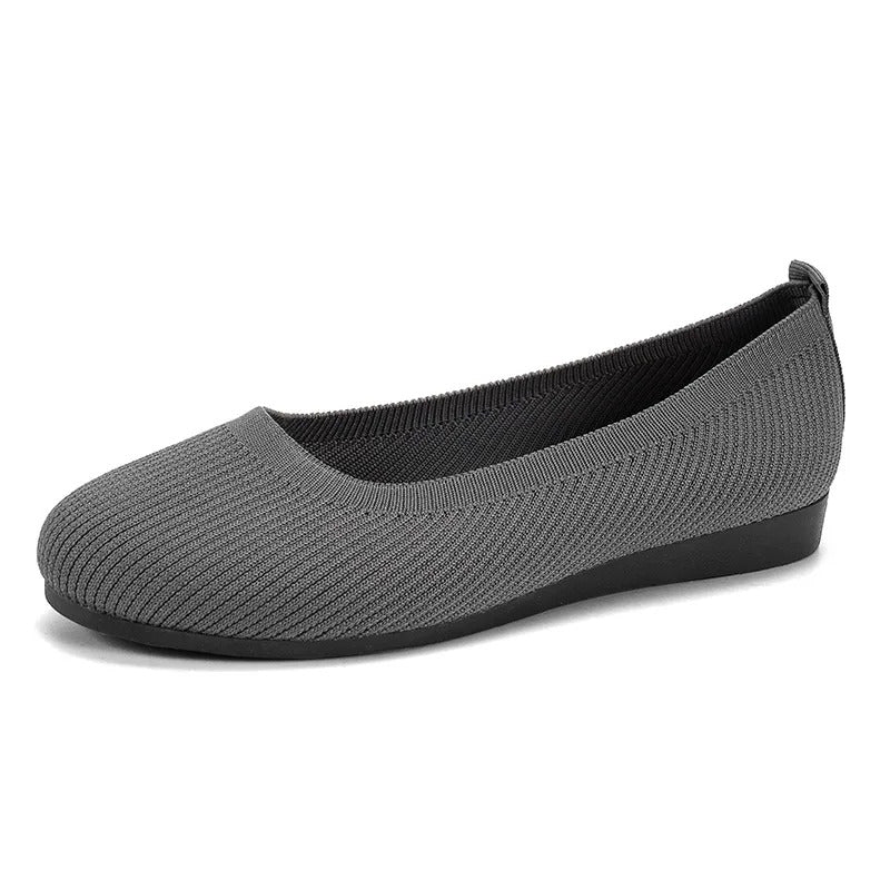 Frühling frauen Flache Schuhe neue Stricken Socke Turnschuhe Atmungsaktive Slip auf Weibliche Rpound Toe Loafers 36-43 Plus größe Licht Schuhe