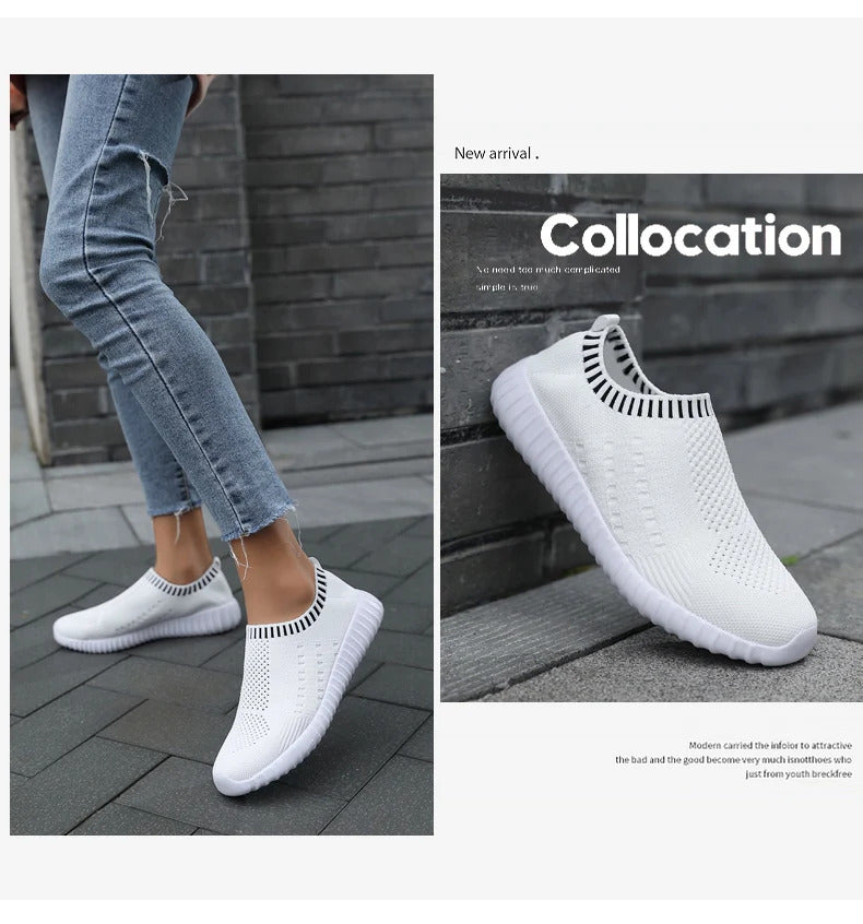 Ultraleichte, übergroße Laufschuhe für Damen, modische, atmungsaktive Sport-Sneaker mit Fliegengewebe