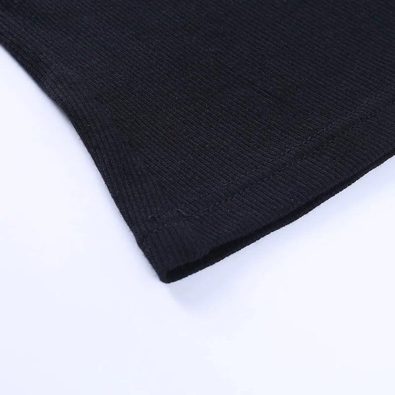 Herbst Frauen t-shirt Aushöhlen Solide Schwarz Weiß Langarm Gestrickte T Tops Beiläufige Dünne O Neck Mode t hemd