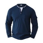 Neues langärmliges einfarbiges Hemd für Herren im Frühling und Herbst, bequemes Button-Down-modisches schmales Hemd mit Stehkragen S-2XL