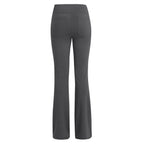 Solide Elegante Weibliche Dame frauen Beine Hosen Palazzo Ausgestelltes Breite Killer Hohe Taille OL Damen Karriere Lange Hosen