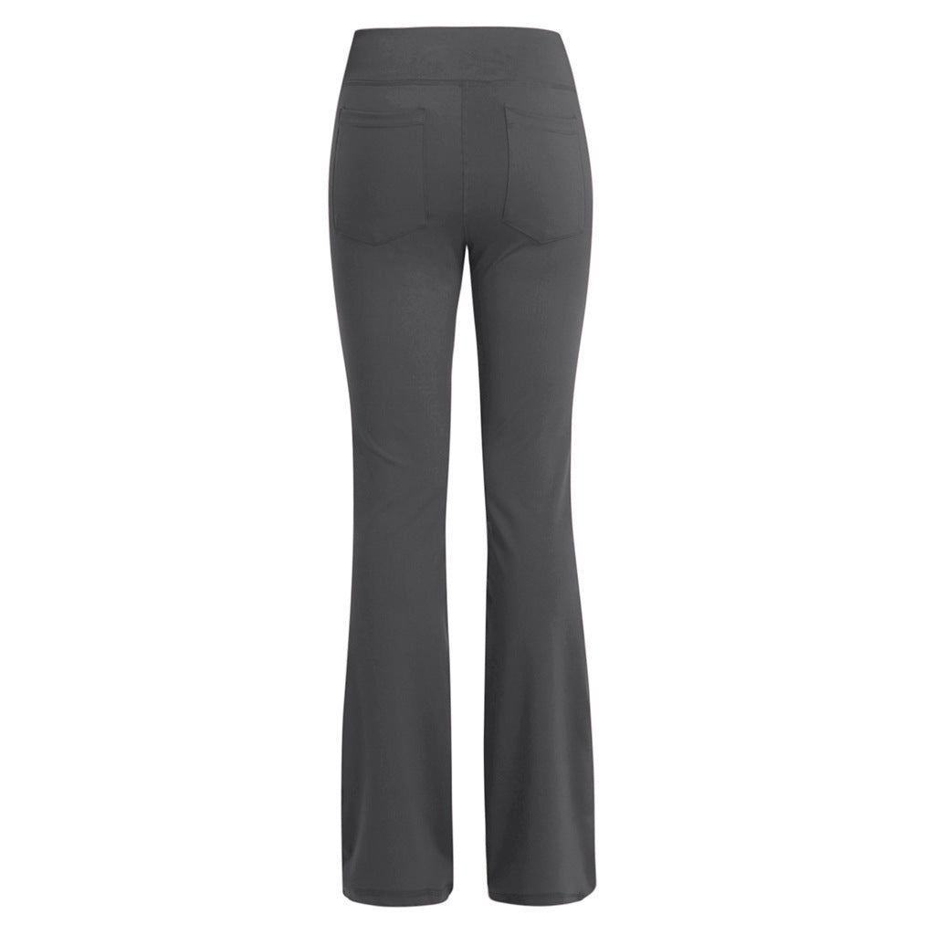 Solide Elegante Weibliche Dame frauen Beine Hosen Palazzo Ausgestelltes Breite Killer Hohe Taille OL Damen Karriere Lange Hosen