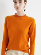 AOSSVIAO 2025, Herbst Winter Solide Mock-neck Pullover Pullover Für Frauen Lässige Strickwaren Weibliche Kleidung Grundlegende Weiche Tops