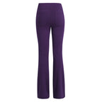 Solide Elegante Weibliche Dame frauen Beine Hosen Palazzo Ausgestelltes Breite Killer Hohe Taille OL Damen Karriere Lange Hosen