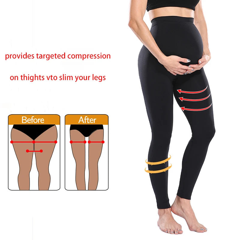 Elastische Hohe Taille Mutterschaft Leggings Dünne Für Schwangere Frauen Bauch Unterstützung Postpartale Leggins Body Shaper Fitness Hosen