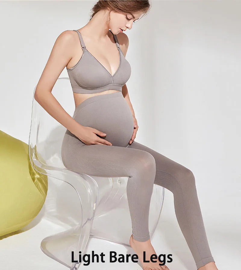 Elastische Hohe Taille Mutterschaft Leggings Dünne Für Schwangere Frauen Bauch Unterstützung Postpartale Leggins Body Shaper Fitness Hosen
