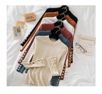 2025 frauen dicken pullover pullover khaki lässig herbst winter taste oansatz chic pullover weibliche dünne stricken top weiche jumper tops