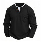 Neues langärmliges einfarbiges Hemd für Herren im Frühling und Herbst, bequemes Button-Down-modisches schmales Hemd mit Stehkragen S-2XL