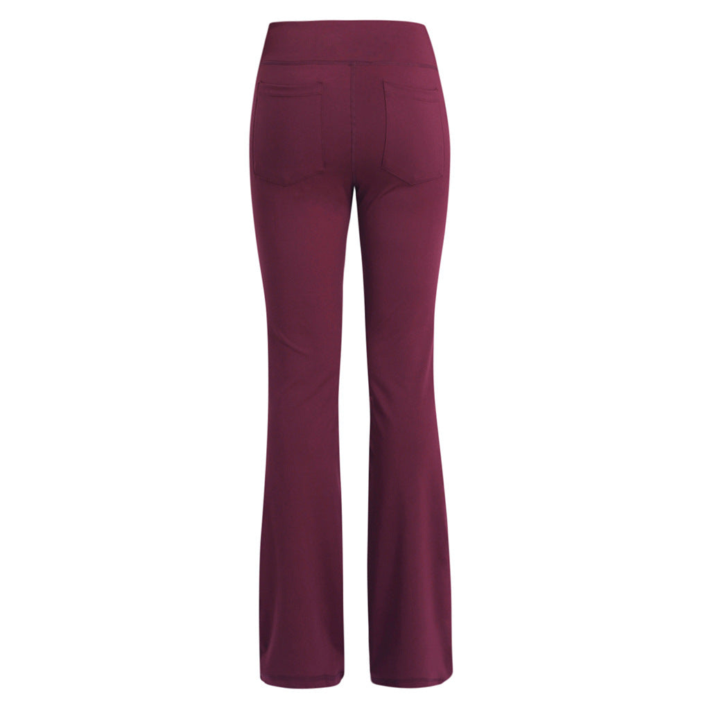 Solide Elegante Weibliche Dame frauen Beine Hosen Palazzo Ausgestelltes Breite Killer Hohe Taille OL Damen Karriere Lange Hosen