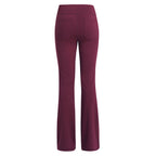 Solide Elegante Weibliche Dame frauen Beine Hosen Palazzo Ausgestelltes Breite Killer Hohe Taille OL Damen Karriere Lange Hosen