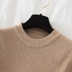 2025 frauen dicken pullover pullover khaki lässig herbst winter taste oansatz chic pullover weibliche dünne stricken top weiche jumper tops
