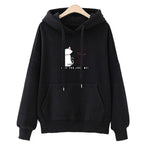 2025 Herbst Hoodie Damen Casual Kapuzenpullover Kreativer Hoodie Passende Streetwear Niedliches Katzenmuster Monogramm Hoodie