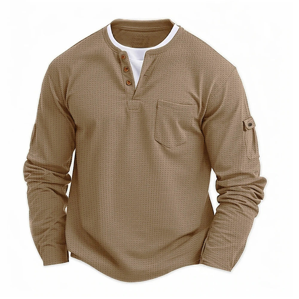 Neues langärmliges einfarbiges Hemd für Herren im Frühling und Herbst, bequemes Button-Down-modisches schmales Hemd mit Stehkragen S-2XL
