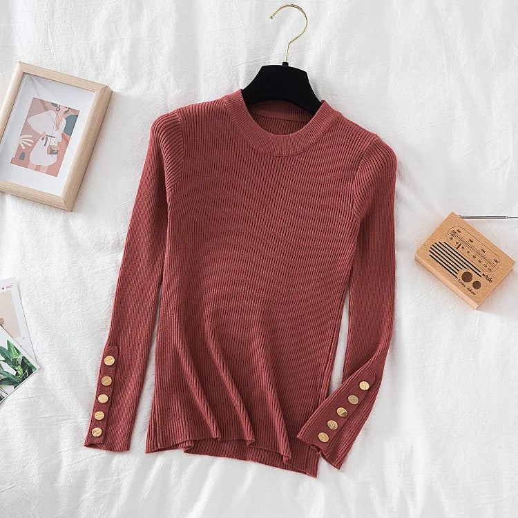 2025 frauen dicken pullover pullover khaki lässig herbst winter taste oansatz chic pullover weibliche dünne stricken top weiche jumper tops