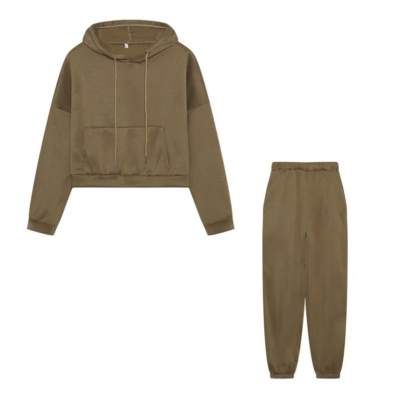 Herbst Winter frauen Langarm Hoodie Jacke Lässige Sportswear-Set Atmungsaktivem Streetwear Stil Modische