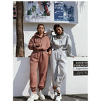 Herbst Winter frauen Langarm Hoodie Jacke Lässige Sportswear-Set Atmungsaktivem Streetwear Stil Modische
