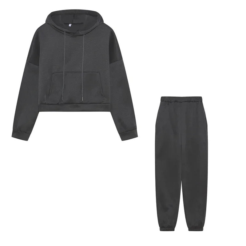 Herbst Winter frauen Langarm Hoodie Jacke Lässige Sportswear-Set Atmungsaktivem Streetwear Stil Modische