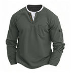Neues langärmliges einfarbiges Hemd für Herren im Frühling und Herbst, bequemes Button-Down-modisches schmales Hemd mit Stehkragen S-2XL