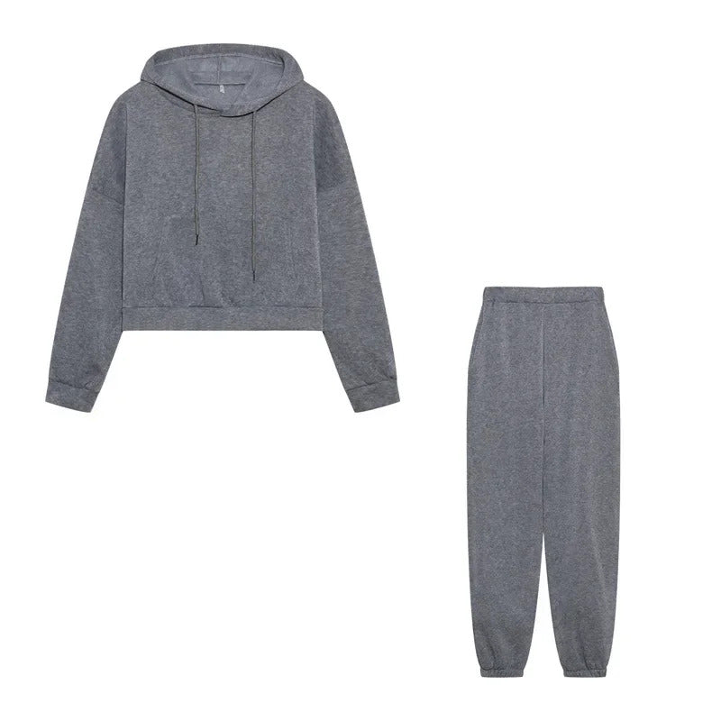 Herbst Winter frauen Langarm Hoodie Jacke Lässige Sportswear-Set Atmungsaktivem Streetwear Stil Modische