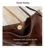 Frauen Einkaufstasche Mode Unterarm Tasche Große Kapazität Weiche Pu Leder Schulter Tasche Retro Umhängetasche Casual Tragbare BucketBags
