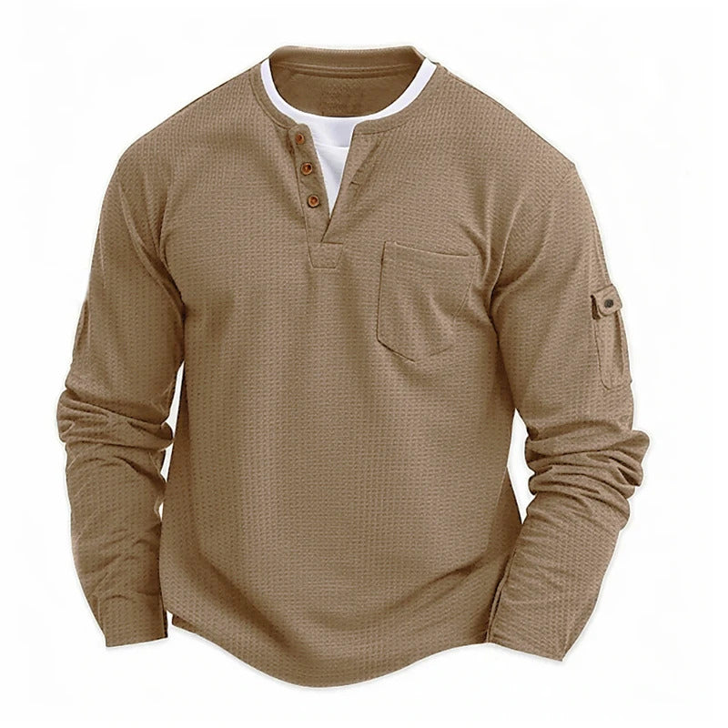 Neues langärmliges einfarbiges Hemd für Herren im Frühling und Herbst, bequemes Button-Down-modisches schmales Hemd mit Stehkragen S-2XL